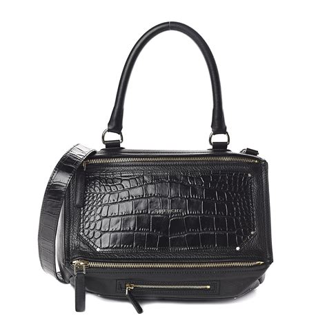 givenchy croc embossed pandora|GIVENCHY Smooth Calfskin Crocodile Embossed Medium .